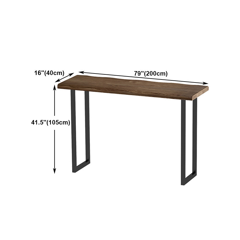 Pine Wood Bar Dining Table Industrial Bar Table with Sled Base for Balcony Clearhalo 'Bar Furniture' 'Bar Tables' 'bar_tables' 'furn' 'furn_bar_tables' 'Furniture' 'furniture_bar_tables' 'Kitchen & Dining Furniture' 4952793