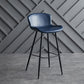 Scandinavian Home Leather Stool Footrest Matte Finish Barstool Blue 1 Piece Clearhalo 'Bar Furniture' 'Bar Stools' 'bar_stools' 'furn' 'furn_bar_stools' 'Furniture' 'furniture_bar_stools' 'Kitchen & Dining Furniture' 4952871