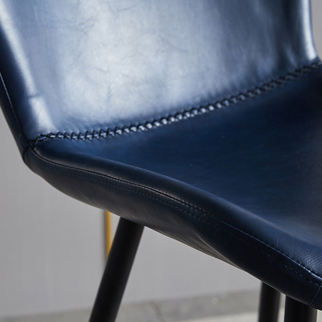 Scandinavian Home Leather Stool Footrest Matte Finish Barstool Clearhalo 'Bar Furniture' 'Bar Stools' 'bar_stools' 'furn' 'furn_bar_stools' 'Furniture' 'furniture_bar_stools' 'Kitchen & Dining Furniture' 4952872