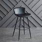 Scandinavian Home Leather Stool Footrest Matte Finish Barstool Black 1 Piece Clearhalo 'Bar Furniture' 'Bar Stools' 'bar_stools' 'furn' 'furn_bar_stools' 'Furniture' 'furniture_bar_stools' 'Kitchen & Dining Furniture' 4952877