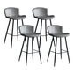 Scandinavian Home Leather Stool Footrest Matte Finish Barstool Grey 4 Piece Set Clearhalo 'Bar Furniture' 'Bar Stools' 'bar_stools' 'furn' 'furn_bar_stools' 'Furniture' 'furniture_bar_stools' 'Kitchen & Dining Furniture' 4952888