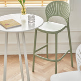 Scandinavian Matte Finish Plastic Barstool Milk Tea Shop Full Back Stool Clearhalo 'Bar Furniture' 'Bar Stools' 'bar_stools' 'furn' 'furn_bar_stools' 'Furniture' 'furniture_bar_stools' 'Kitchen & Dining Furniture' 4952971