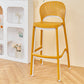 Scandinavian Matte Finish Plastic Barstool Milk Tea Shop Full Back Stool Clearhalo 'Bar Furniture' 'Bar Stools' 'bar_stools' 'furn' 'furn_bar_stools' 'Furniture' 'furniture_bar_stools' 'Kitchen & Dining Furniture' 4952976