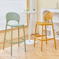 Scandinavian Matte Finish Plastic Barstool Milk Tea Shop Full Back Stool Clearhalo 'Bar Furniture' 'Bar Stools' 'bar_stools' 'furn' 'furn_bar_stools' 'Furniture' 'furniture_bar_stools' 'Kitchen & Dining Furniture' 4952978