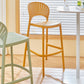 Scandinavian Matte Finish Plastic Barstool Milk Tea Shop Full Back Stool Clearhalo 'Bar Furniture' 'Bar Stools' 'bar_stools' 'furn' 'furn_bar_stools' 'Furniture' 'furniture_bar_stools' 'Kitchen & Dining Furniture' 4952986