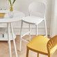 Scandinavian Matte Finish Plastic Barstool Milk Tea Shop Full Back Stool Clearhalo 'Bar Furniture' 'Bar Stools' 'bar_stools' 'furn' 'furn_bar_stools' 'Furniture' 'furniture_bar_stools' 'Kitchen & Dining Furniture' 4952987