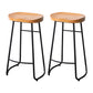 Contemporary Backless Solid Wood Bar Stool Matte Finish Indoor Stool Natural 2 Piece Set Clearhalo 'Bar Furniture' 'Bar Stools' 'bar_stools' 'furn' 'furn_bar_stools' 'Furniture' 'furniture_bar_stools' 'Kitchen & Dining Furniture' 4952991