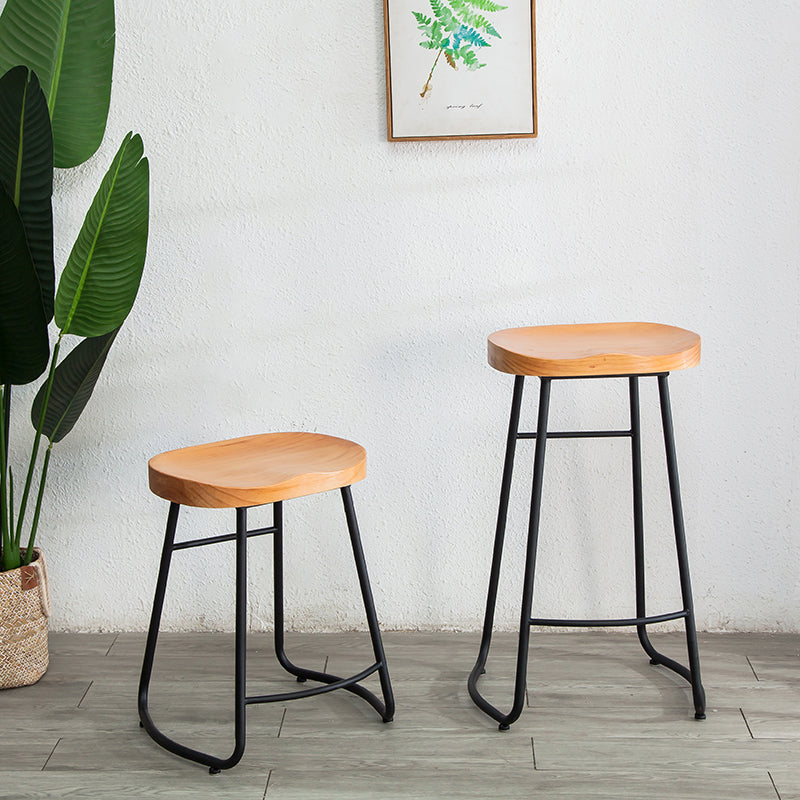 Contemporary Backless Solid Wood Bar Stool Matte Finish Indoor Stool Clearhalo 'Bar Furniture' 'Bar Stools' 'bar_stools' 'furn' 'furn_bar_stools' 'Furniture' 'furniture_bar_stools' 'Kitchen & Dining Furniture' 4952995
