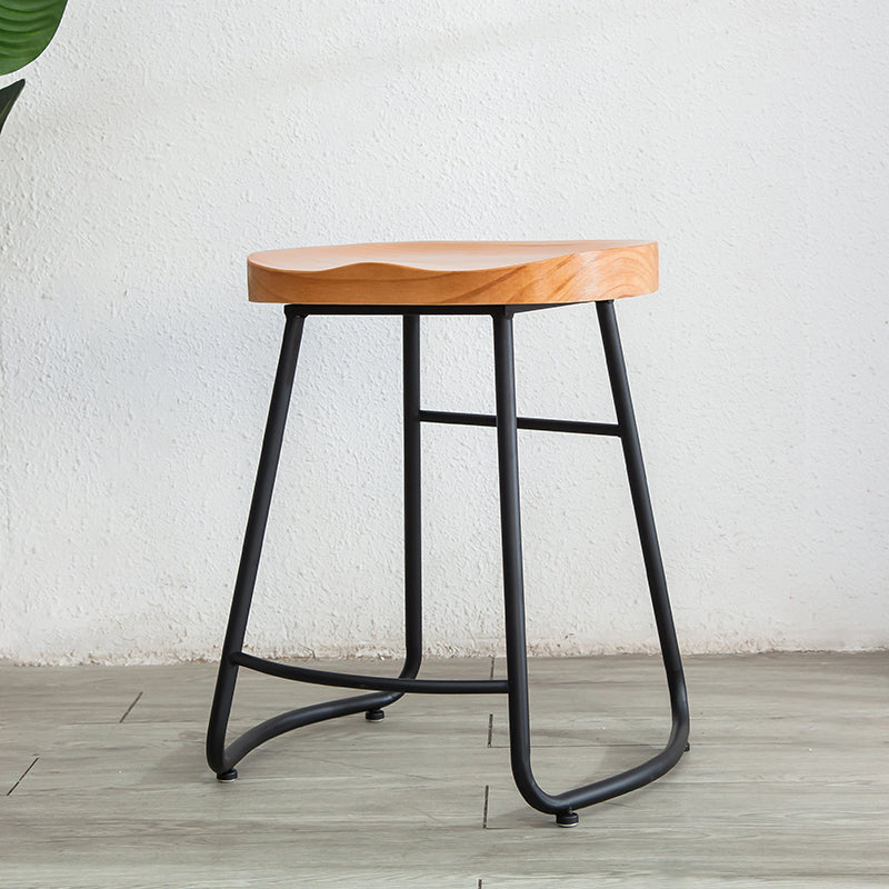Contemporary Backless Solid Wood Bar Stool Matte Finish Indoor Stool Clearhalo 'Bar Furniture' 'Bar Stools' 'bar_stools' 'furn' 'furn_bar_stools' 'Furniture' 'furniture_bar_stools' 'Kitchen & Dining Furniture' 4952997