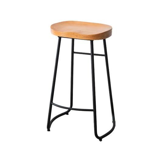 Contemporary Backless Solid Wood Bar Stool Matte Finish Indoor Stool Clearhalo 'Bar Furniture' 'Bar Stools' 'bar_stools' 'furn' 'furn_bar_stools' 'Furniture' 'furniture_bar_stools' 'Kitchen & Dining Furniture' 4952998
