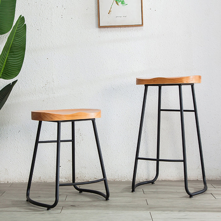 Contemporary Backless Solid Wood Bar Stool Matte Finish Indoor Stool Clearhalo 'Bar Furniture' 'Bar Stools' 'bar_stools' 'furn' 'furn_bar_stools' 'Furniture' 'furniture_bar_stools' 'Kitchen & Dining Furniture' 4952999