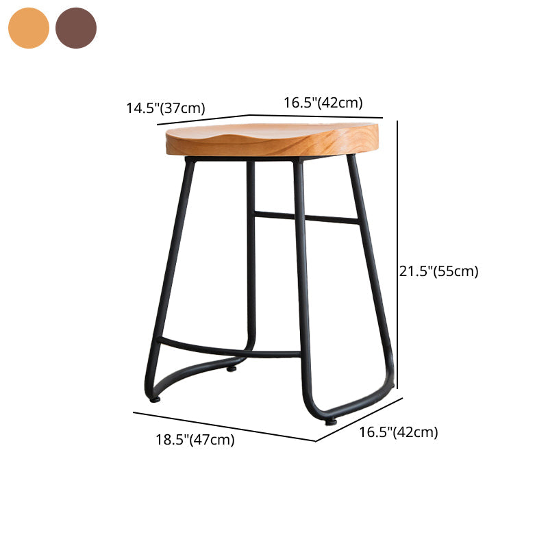 Contemporary Backless Solid Wood Bar Stool Matte Finish Indoor Stool Clearhalo 'Bar Furniture' 'Bar Stools' 'bar_stools' 'furn' 'furn_bar_stools' 'Furniture' 'furniture_bar_stools' 'Kitchen & Dining Furniture' 4953002