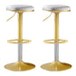 Glam Matte Finish Velvet Counter Stool Adjustable Height Footrest Barstool Light Gray 2 Piece Set Clearhalo 'Bar Furniture' 'Bar Stools' 'bar_stools' 'furn' 'furn_bar_stools' 'Furniture' 'furniture_bar_stools' 'Kitchen & Dining Furniture' 4953010