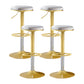 Glam Matte Finish Velvet Counter Stool Adjustable Height Footrest Barstool Light Gray 4 Piece Set Clearhalo 'Bar Furniture' 'Bar Stools' 'bar_stools' 'furn' 'furn_bar_stools' 'Furniture' 'furniture_bar_stools' 'Kitchen & Dining Furniture' 4953012