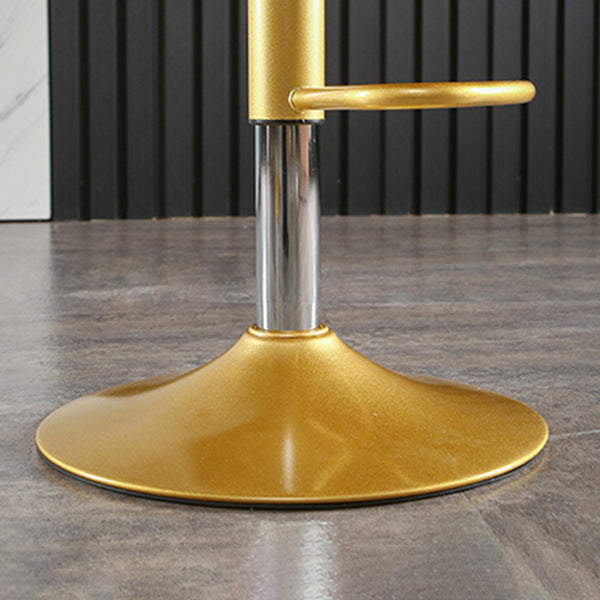 Glam Matte Finish Velvet Counter Stool Adjustable Height Footrest Barstool Clearhalo 'Bar Furniture' 'Bar Stools' 'bar_stools' 'furn' 'furn_bar_stools' 'Furniture' 'furniture_bar_stools' 'Kitchen & Dining Furniture' 4953021