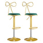 Glam Matte Finish Velvet Counter Stool Adjustable Height Footrest Barstool Blackish Green 2 Piece Set Clearhalo 'Bar Furniture' 'Bar Stools' 'bar_stools' 'furn' 'furn_bar_stools' 'Furniture' 'furniture_bar_stools' 'Kitchen & Dining Furniture' 4953038