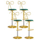 Glam Matte Finish Velvet Counter Stool Adjustable Height Footrest Barstool Blackish Green 4 Piece Set Clearhalo 'Bar Furniture' 'Bar Stools' 'bar_stools' 'furn' 'furn_bar_stools' 'Furniture' 'furniture_bar_stools' 'Kitchen & Dining Furniture' 4953039