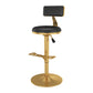 Glam Jewelry Shop Adjustable Height Stool Matte Finish Leather Barstool Black 1 Piece Bar Stool(31"H) Clearhalo 'Bar Furniture' 'Bar Stools' 'bar_stools' 'furn' 'furn_bar_stools' 'Furniture' 'furniture_bar_stools' 'Kitchen & Dining Furniture' 4953109