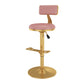 Glam Jewelry Shop Adjustable Height Stool Matte Finish Leather Barstool Pink 1 Piece Bar Stool(31"H) Clearhalo 'Bar Furniture' 'Bar Stools' 'bar_stools' 'furn' 'furn_bar_stools' 'Furniture' 'furniture_bar_stools' 'Kitchen & Dining Furniture' 4953116