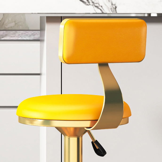 Glam Jewelry Shop Adjustable Height Stool Matte Finish Leather Barstool Clearhalo 'Bar Furniture' 'Bar Stools' 'bar_stools' 'furn' 'furn_bar_stools' 'Furniture' 'furniture_bar_stools' 'Kitchen & Dining Furniture' 4953120