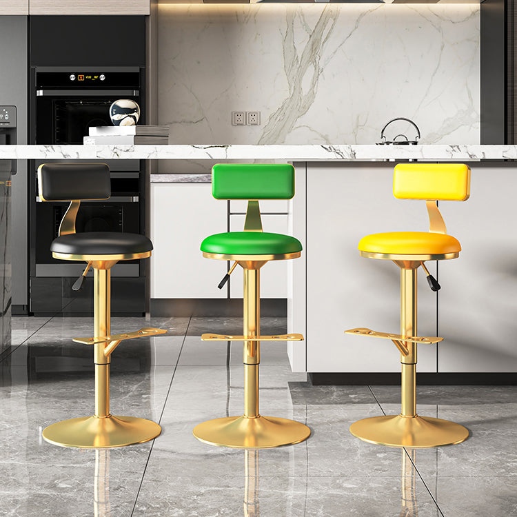 Glam Jewelry Shop Adjustable Height Stool Matte Finish Leather Barstool Clearhalo 'Bar Furniture' 'Bar Stools' 'bar_stools' 'furn' 'furn_bar_stools' 'Furniture' 'furniture_bar_stools' 'Kitchen & Dining Furniture' 4953127