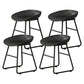Modern Milk Tea Shop Footrest Barstool Matte Finish Plastic Stool Black 4 Piece Set Short Stool(18"H) Clearhalo 'Bar Furniture' 'Bar Stools' 'bar_stools' 'furn' 'furn_bar_stools' 'Furniture' 'furniture_bar_stools' 'Kitchen & Dining Furniture' 4953140