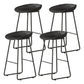 Modern Milk Tea Shop Footrest Barstool Matte Finish Plastic Stool Black 4 Piece Set Counter Stool(26"H) Clearhalo 'Bar Furniture' 'Bar Stools' 'bar_stools' 'furn' 'furn_bar_stools' 'Furniture' 'furniture_bar_stools' 'Kitchen & Dining Furniture' 4953144