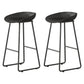 Modern Milk Tea Shop Footrest Barstool Matte Finish Plastic Stool Black 2 Piece Set Bar Stool(30"H) Clearhalo 'Bar Furniture' 'Bar Stools' 'bar_stools' 'furn' 'furn_bar_stools' 'Furniture' 'furniture_bar_stools' 'Kitchen & Dining Furniture' 4953146