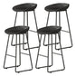 Modern Milk Tea Shop Footrest Barstool Matte Finish Plastic Stool Black 4 Piece Set Bar Stool(30"H) Clearhalo 'Bar Furniture' 'Bar Stools' 'bar_stools' 'furn' 'furn_bar_stools' 'Furniture' 'furniture_bar_stools' 'Kitchen & Dining Furniture' 4953148
