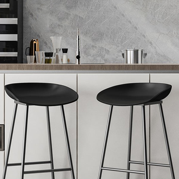 Modern Milk Tea Shop Footrest Barstool Matte Finish Plastic Stool Clearhalo 'Bar Furniture' 'Bar Stools' 'bar_stools' 'furn' 'furn_bar_stools' 'Furniture' 'furniture_bar_stools' 'Kitchen & Dining Furniture' 4953150