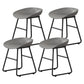 Modern Milk Tea Shop Footrest Barstool Matte Finish Plastic Stool Grey 4 Piece Set Short Stool(18"H) Clearhalo 'Bar Furniture' 'Bar Stools' 'bar_stools' 'furn' 'furn_bar_stools' 'Furniture' 'furniture_bar_stools' 'Kitchen & Dining Furniture' 4953151