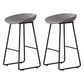 Modern Milk Tea Shop Footrest Barstool Matte Finish Plastic Stool Grey 2 Piece Set Counter Stool(26"H) Clearhalo 'Bar Furniture' 'Bar Stools' 'bar_stools' 'furn' 'furn_bar_stools' 'Furniture' 'furniture_bar_stools' 'Kitchen & Dining Furniture' 4953152