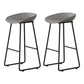 Modern Milk Tea Shop Footrest Barstool Matte Finish Plastic Stool Grey 2 Piece Set Bar Stool(30"H) Clearhalo 'Bar Furniture' 'Bar Stools' 'bar_stools' 'furn' 'furn_bar_stools' 'Furniture' 'furniture_bar_stools' 'Kitchen & Dining Furniture' 4953154