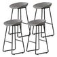 Modern Milk Tea Shop Footrest Barstool Matte Finish Plastic Stool Grey 4 Piece Set Bar Stool(30"H) Clearhalo 'Bar Furniture' 'Bar Stools' 'bar_stools' 'furn' 'furn_bar_stools' 'Furniture' 'furniture_bar_stools' 'Kitchen & Dining Furniture' 4953155