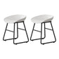 Modern Milk Tea Shop Footrest Barstool Matte Finish Plastic Stool White 2 Piece Set Short Stool(18"H) Clearhalo 'Bar Furniture' 'Bar Stools' 'bar_stools' 'furn' 'furn_bar_stools' 'Furniture' 'furniture_bar_stools' 'Kitchen & Dining Furniture' 4953156