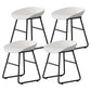 Modern Milk Tea Shop Footrest Barstool Matte Finish Plastic Stool White 4 Piece Set Short Stool(18"H) Clearhalo 'Bar Furniture' 'Bar Stools' 'bar_stools' 'furn' 'furn_bar_stools' 'Furniture' 'furniture_bar_stools' 'Kitchen & Dining Furniture' 4953157
