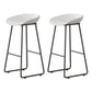 Modern Milk Tea Shop Footrest Barstool Matte Finish Plastic Stool White 2 Piece Set Bar Stool(30"H) Clearhalo 'Bar Furniture' 'Bar Stools' 'bar_stools' 'furn' 'furn_bar_stools' 'Furniture' 'furniture_bar_stools' 'Kitchen & Dining Furniture' 4953160