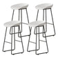 Modern Milk Tea Shop Footrest Barstool Matte Finish Plastic Stool White 4 Piece Set Bar Stool(30"H) Clearhalo 'Bar Furniture' 'Bar Stools' 'bar_stools' 'furn' 'furn_bar_stools' 'Furniture' 'furniture_bar_stools' 'Kitchen & Dining Furniture' 4953161