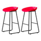 Modern Milk Tea Shop Footrest Barstool Matte Finish Plastic Stool Red 2 Piece Set Counter Stool(26"H) Clearhalo 'Bar Furniture' 'Bar Stools' 'bar_stools' 'furn' 'furn_bar_stools' 'Furniture' 'furniture_bar_stools' 'Kitchen & Dining Furniture' 4953164