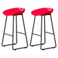 Modern Milk Tea Shop Footrest Barstool Matte Finish Plastic Stool Red 2 Piece Set Bar Stool(30"H) Clearhalo 'Bar Furniture' 'Bar Stools' 'bar_stools' 'furn' 'furn_bar_stools' 'Furniture' 'furniture_bar_stools' 'Kitchen & Dining Furniture' 4953166