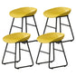 Modern Milk Tea Shop Footrest Barstool Matte Finish Plastic Stool Yellow 4 Piece Set Short Stool(18"H) Clearhalo 'Bar Furniture' 'Bar Stools' 'bar_stools' 'furn' 'furn_bar_stools' 'Furniture' 'furniture_bar_stools' 'Kitchen & Dining Furniture' 4953169