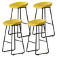 Modern Milk Tea Shop Footrest Barstool Matte Finish Plastic Stool Yellow 4 Piece Set Bar Stool(30"H) Clearhalo 'Bar Furniture' 'Bar Stools' 'bar_stools' 'furn' 'furn_bar_stools' 'Furniture' 'furniture_bar_stools' 'Kitchen & Dining Furniture' 4953173
