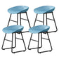 Modern Milk Tea Shop Footrest Barstool Matte Finish Plastic Stool Blue 4 Piece Set Short Stool(18"H) Clearhalo 'Bar Furniture' 'Bar Stools' 'bar_stools' 'furn' 'furn_bar_stools' 'Furniture' 'furniture_bar_stools' 'Kitchen & Dining Furniture' 4953175