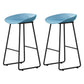 Modern Milk Tea Shop Footrest Barstool Matte Finish Plastic Stool Blue 2 Piece Set Counter Stool(26"H) Clearhalo 'Bar Furniture' 'Bar Stools' 'bar_stools' 'furn' 'furn_bar_stools' 'Furniture' 'furniture_bar_stools' 'Kitchen & Dining Furniture' 4953176