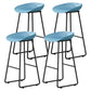 Modern Milk Tea Shop Footrest Barstool Matte Finish Plastic Stool Blue 4 Piece Set Bar Stool(30"H) Clearhalo 'Bar Furniture' 'Bar Stools' 'bar_stools' 'furn' 'furn_bar_stools' 'Furniture' 'furniture_bar_stools' 'Kitchen & Dining Furniture' 4953179