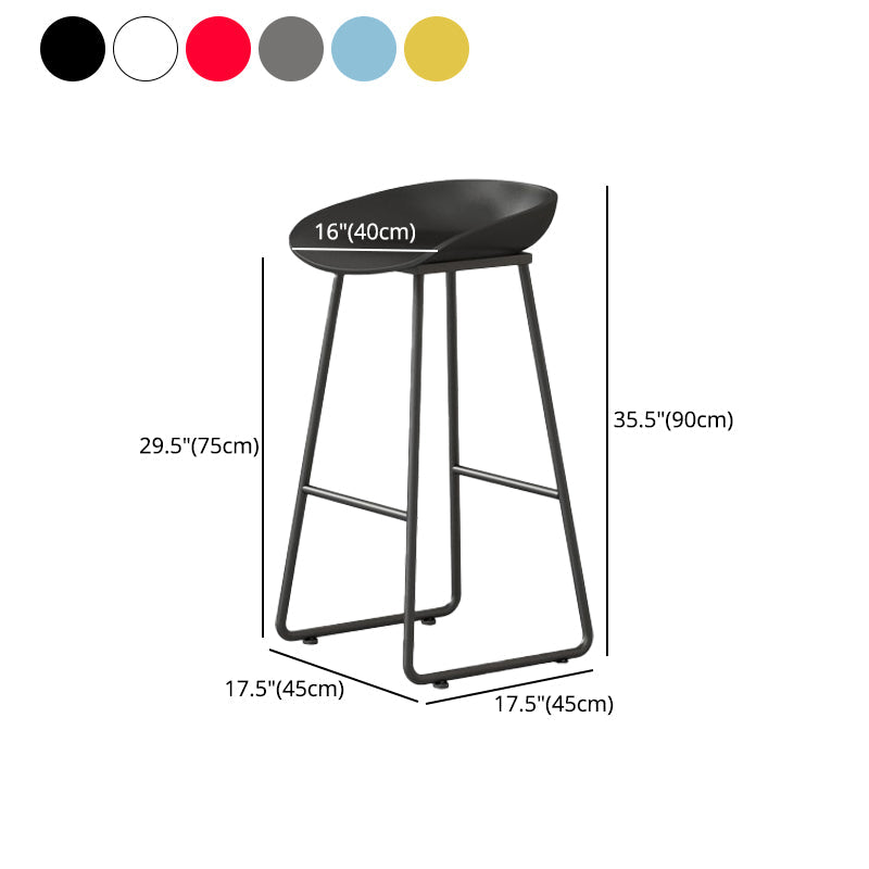 Modern Milk Tea Shop Footrest Barstool Matte Finish Plastic Stool Clearhalo 'Bar Furniture' 'Bar Stools' 'bar_stools' 'furn' 'furn_bar_stools' 'Furniture' 'furniture_bar_stools' 'Kitchen & Dining Furniture' 4953182