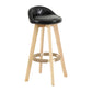 Scandinavian Matte Finish Upholstered Counter Height Stool Footrest Home Barstool Black Natural 1 Piece Clearhalo 'Bar Furniture' 'Bar Stools' 'bar_stools' 'furn' 'furn_bar_stools' 'Furniture' 'furniture_bar_stools' 'Kitchen & Dining Furniture' 4953190