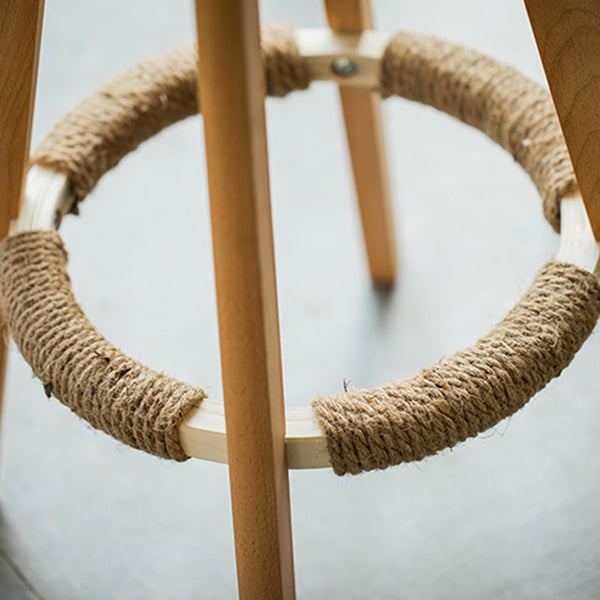 Scandinavian Matte Finish Upholstered Counter Height Stool Footrest Home Barstool Clearhalo 'Bar Furniture' 'Bar Stools' 'bar_stools' 'furn' 'furn_bar_stools' 'Furniture' 'furniture_bar_stools' 'Kitchen & Dining Furniture' 4953193