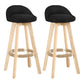 Scandinavian Matte Finish Upholstered Counter Height Stool Footrest Home Barstool Matte Black Natural 2 Piece Set Clearhalo 'Bar Furniture' 'Bar Stools' 'bar_stools' 'furn' 'furn_bar_stools' 'Furniture' 'furniture_bar_stools' 'Kitchen & Dining Furniture' 4953198