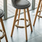 Scandinavian Matte Finish Upholstered Counter Height Stool Footrest Home Barstool Clearhalo 'Bar Furniture' 'Bar Stools' 'bar_stools' 'furn' 'furn_bar_stools' 'Furniture' 'furniture_bar_stools' 'Kitchen & Dining Furniture' 4953199